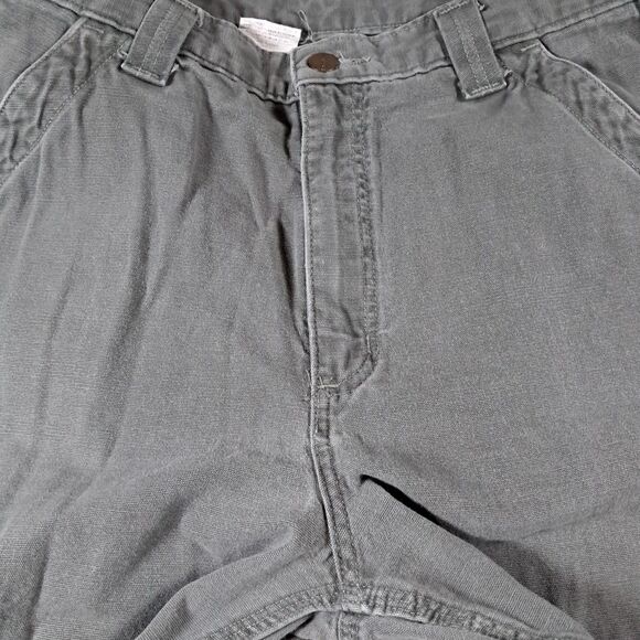 Carhartt Cargo Pants Mens 34x32 GREEN  B182 DMS Dungaree Fit Workwear Utility - Picture 3 of 7